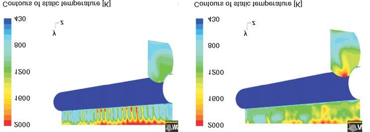 THERMAL SCIENCE: Year 2012, Vol. 16, No. 4, pp. 1175-1186 1183 Figure 8. Contour plot of temperature distribution on side and front faces.