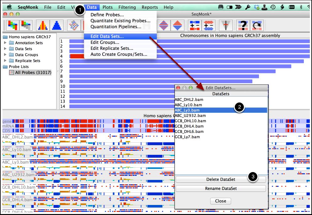 Remove Bad Sample 1. To remove a sample, go to Data, and select Edit Data Sets... 2. On the new Edit DataSets.