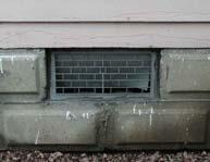 Answer 1: About 4 feet Answer 2: Building code requires vents in