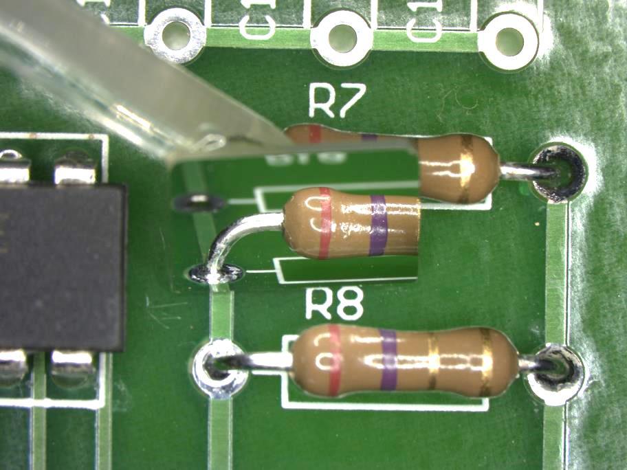 Product: XYZ Optical Inspection Resistor pins showing target