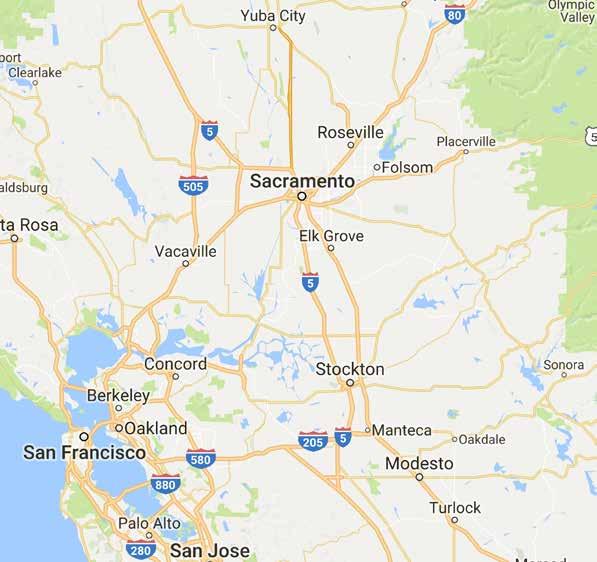 TRANSPORTATION & LOGISTICS REGIONAL MAP Driving Distanes to California Cities Saramento ±86 miles Oakland ±75 miles San Franiso ±86 miles San Jose ±80 miles Los Angeles ±300 miles Fresno ±99 miles