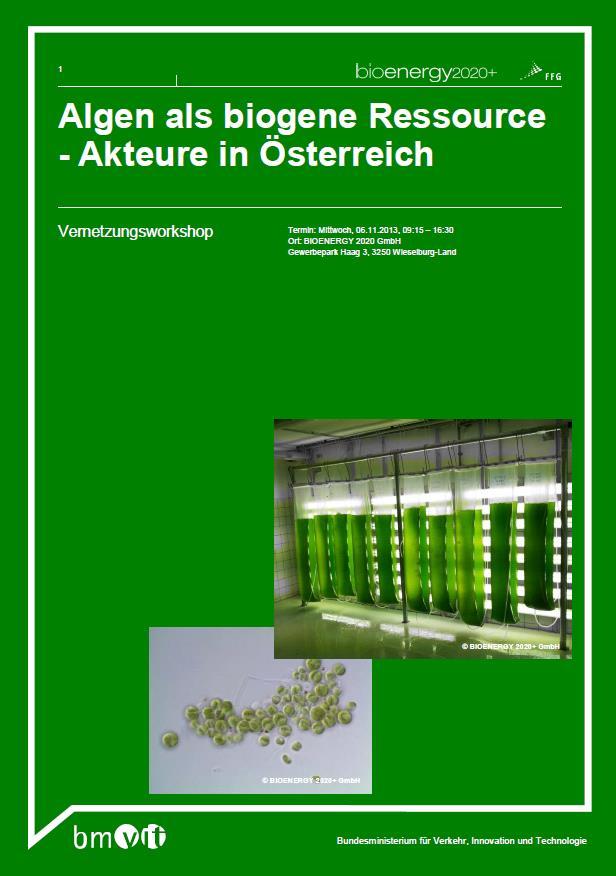 Future Organisation of networking events on Algae as biogenic resource - stakeholders
