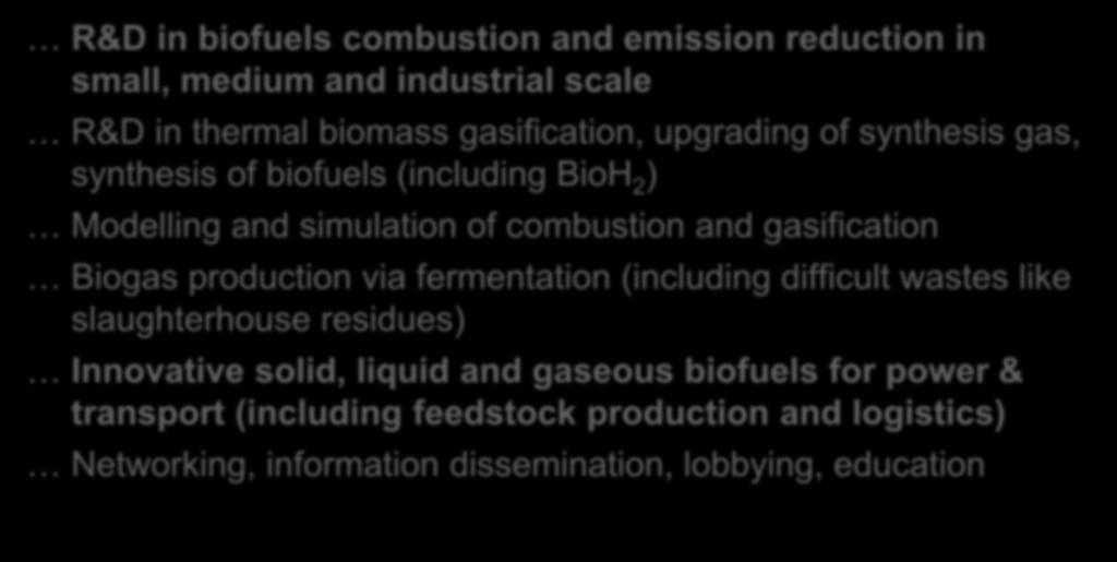 and simulation of combustion and gasification Biogas production via fermentation (including difficult wastes