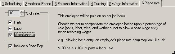 In order for the PIECE RATE ASSISTANT to be available, one or more Piece Rate employees must be assigned to the job.
