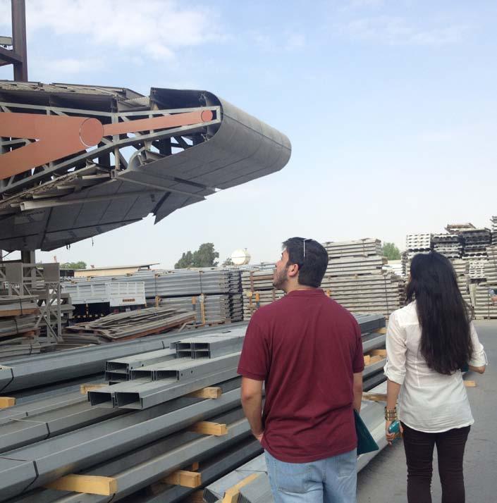 students visit local construction industry partners CONTEXT The project, set in the UAE, was undertaken in a part of the world where architects often act as consultants to
