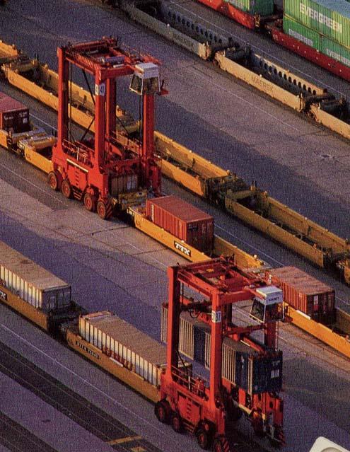 boxes Wider straddle carrier Intermodal Rail