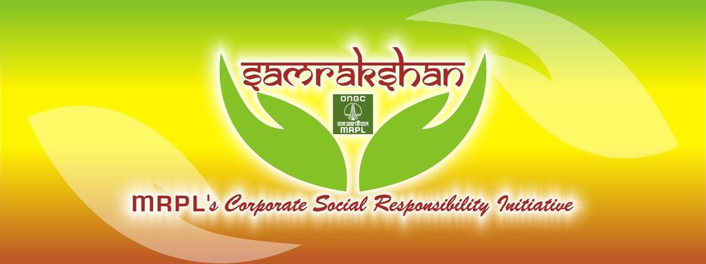 Corporate Social Responsibility MRPL CSR initiative Samrakshan, focusing on basic education, health, sanitation, and cultural promotion.