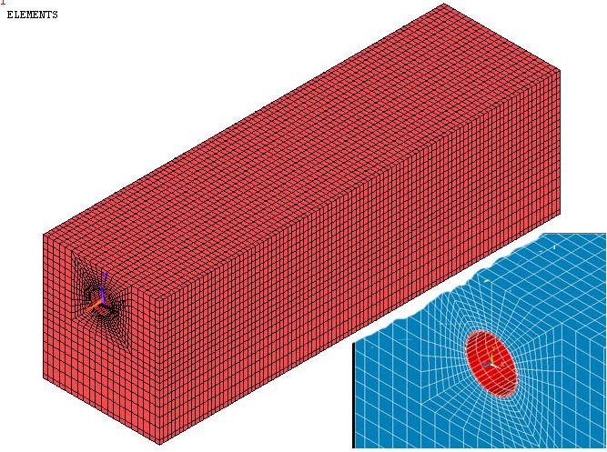 Figure 1: The tunnel calculate modelling and detail enlarge figure To reduce vibration reflection, the damping ratio is 0.45 in the calculating area and the other material parameters keep constant.