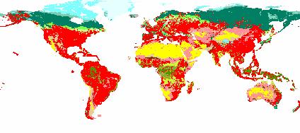 The IPCC scenarios: land cover in 2100 Emphasis on material wealth