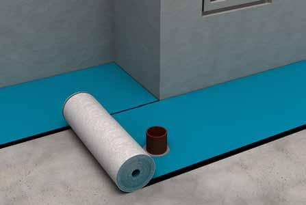Gefitas laying steps based on the example of Detail 1 Trough 7 1. Roll out the Gefitas moisture barrier on the clean floor, place up against the damp proof course and lay with an overlap. 2.