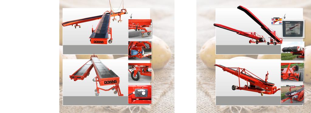 STORE LOADER DT PREMIUM range High work output, reliability and handiness The DOWNS DT store loader allows bulk storage of different products : potatoes, onions, corn etc at high working speeds.