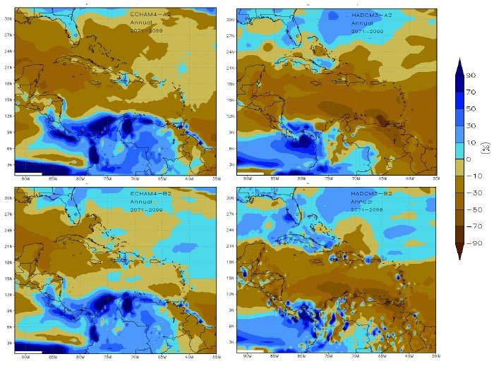 35-50 cm over the next 50 years Drier mid-year, wetter end of year Models