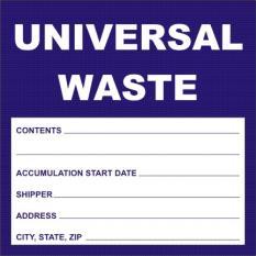 Universal Waste Small quantity generators: Do not accumulate more than 11,000 pounds of total universal wastes at any one time Can accumulate and store universal waste for up to one year Must label