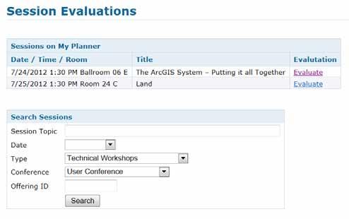 session from planner OR Search for