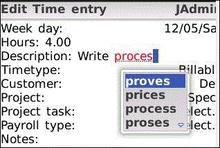the form. Errors display as shown below.