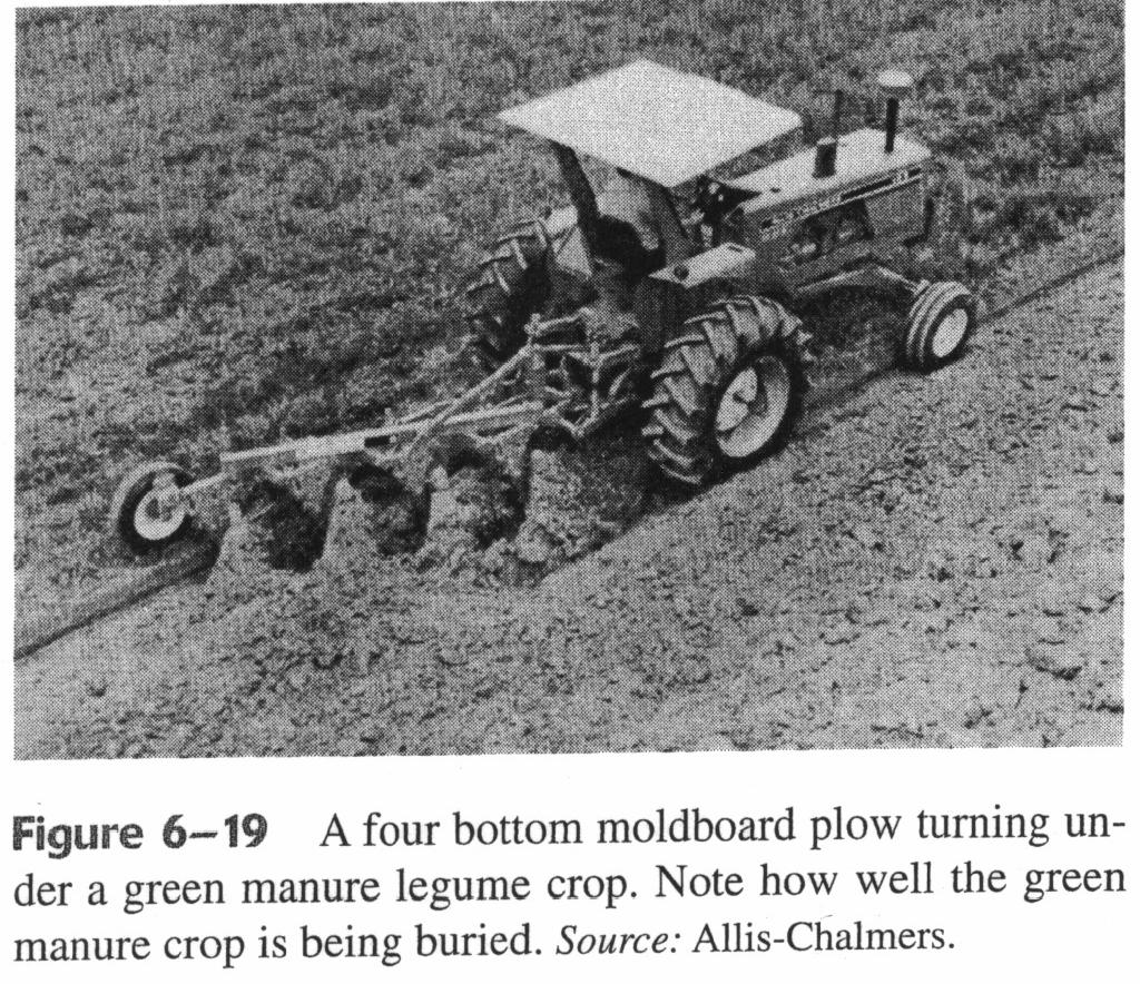 Plowing Often, the first step in seedbed preparation is to plow the