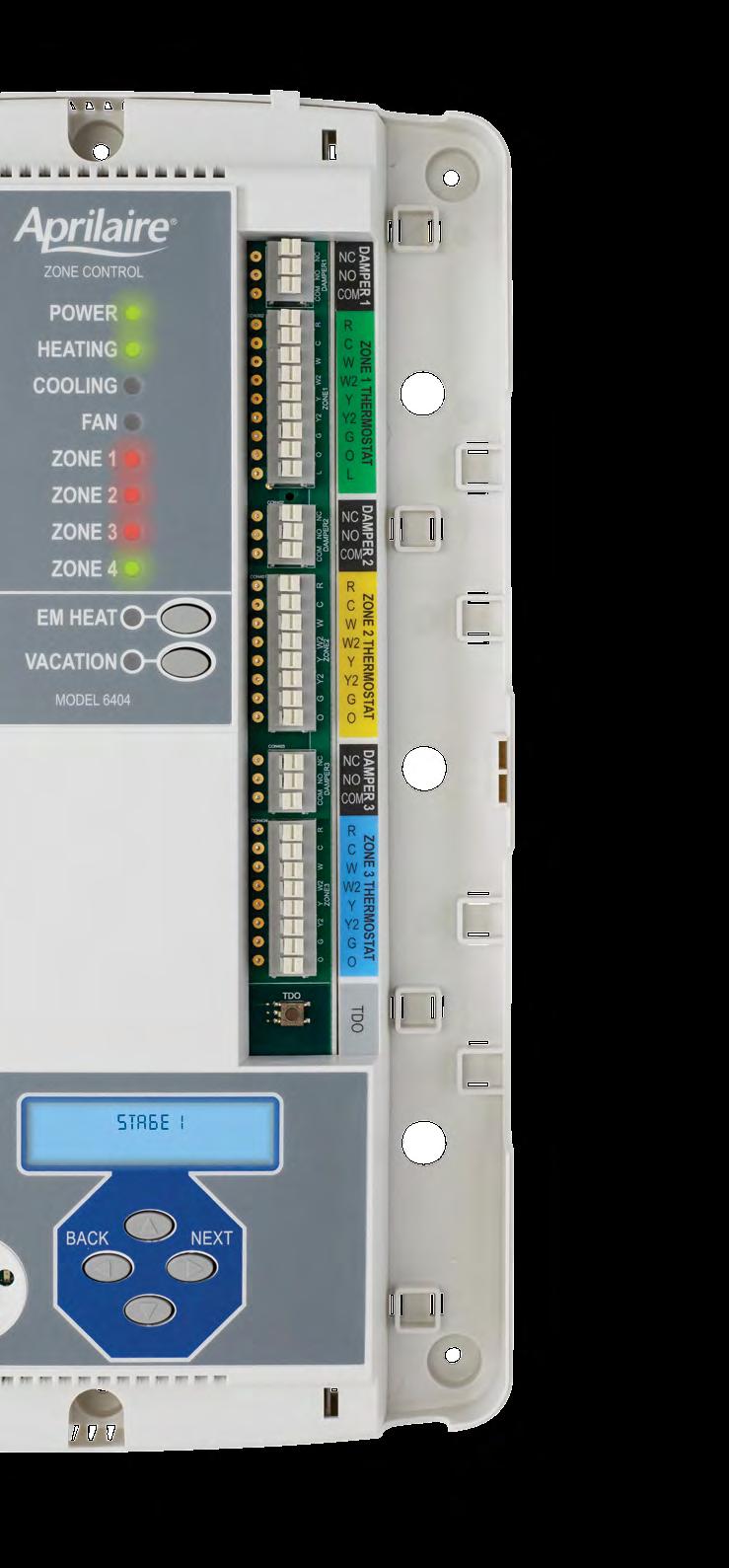 Visual Indicators + + Easy-to-see LED indicators provide status of equipment and zones + + Indicators visible without removing cover Testing and Troubleshooting + + Easily compare the zone calling
