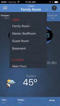 All thermostats are connected through the same app, making changes convenient and simple.