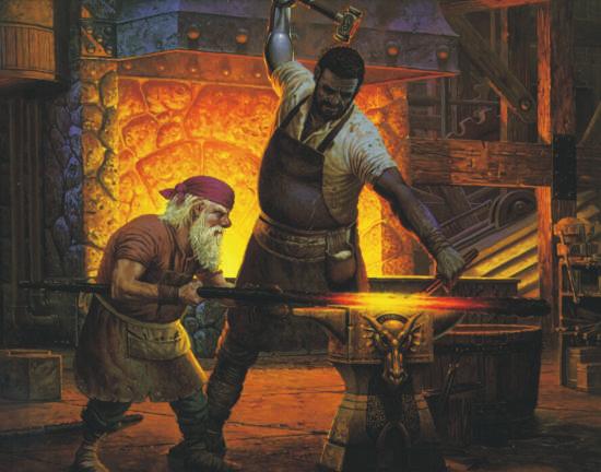 " Blacksmithing began with the Iron Age, and has been around for a long, long time for crafting the crude metal into a useable implement" quality