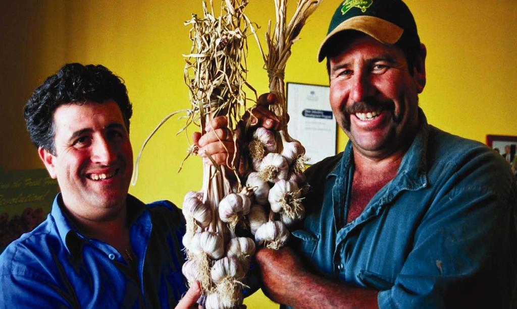 Steven had been growing garlic for over 17 years but did not have access to clean & reliable seed Nick is an industrial chemist dedicated to the R&D of Australian garlic seed Nick