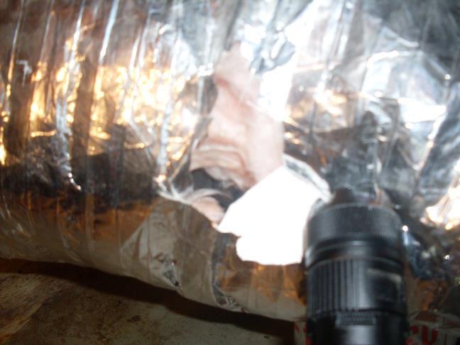 Repair: The ducts in the attic have insulation damage.