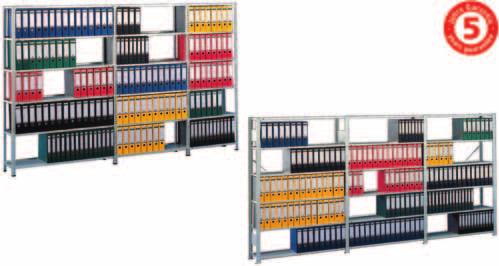 META COMPACT SET Office shelving Complete packed units META Shelving systems Low cost storage system for office, archiv and registry Ideal for the storage of box files, ring binders and documents