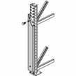 META MULTIPAL Pallet racking Accessories Corner upright protectors Height 400, safety colour black/yellow, protects uprights from fork lift damage; according to the FEM-requirements; compl.