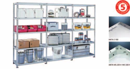 META FIX Bolted shelving Easy-to-order complete bays META Shelving systems Value-for-money solution for middle and high loads from 100 to max.