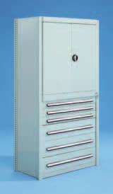 META QUICK Boltless shelving Drawer cabinet units META Shelving systems The various