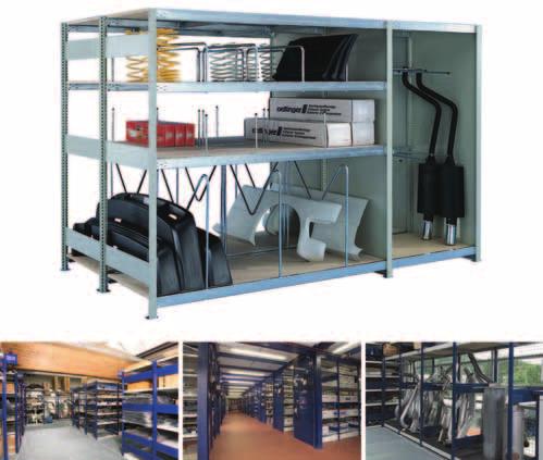 META QUICK Boltless shelving Special racks for the automotive trade META Shelving systems In every coercial store-room or warehouse there are bulky or awkwardly shaped items which need to be