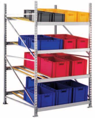 META MINI-RACK Roller track shelving Order proposal Good value and high performance combined System based on the proven top quality wide span racking system META MINI- RACK Top level fully usable