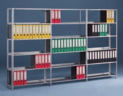 600 Finishes: RAL 7035 light grey or META COMPACT Boltless shelving with and without