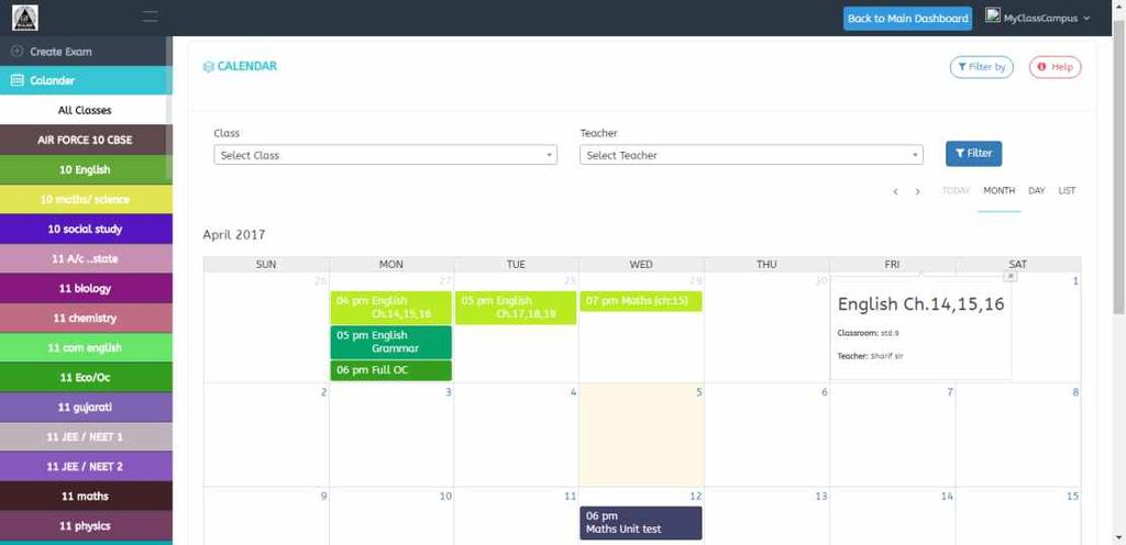 Auto Sync Exam timetable with App Calendar to plan Ÿ Admin Exam Calendar to see