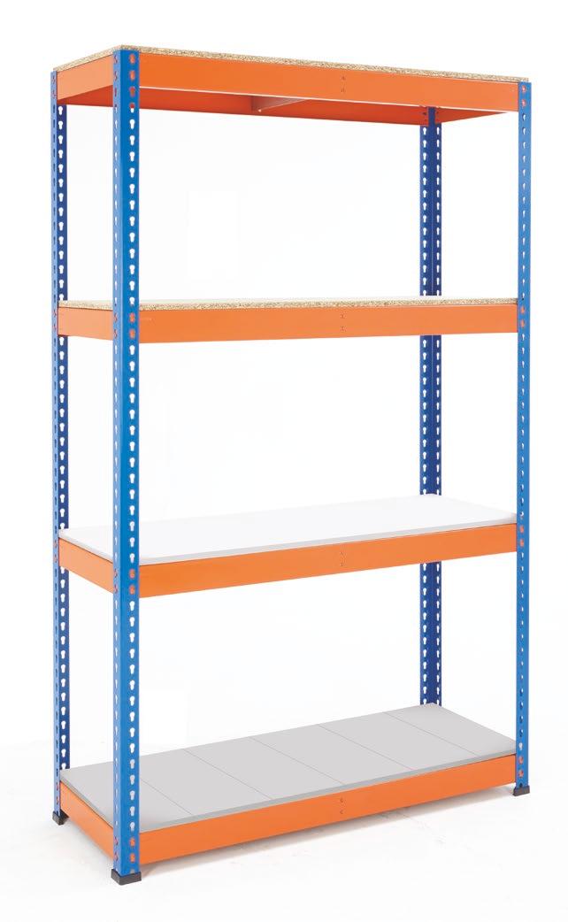 COMPONENTS GUIDE 1 Uprights Available in two finishes: 4 Powder-coated blue (RAL 5019) 4 Galvanised steel The BiG400 uprights are thicker than the BiG200 and BiG340 shelving ranges, allowing the