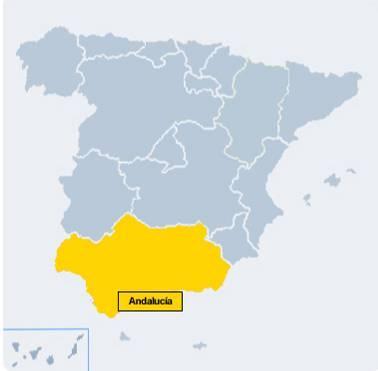 Region of Andalucía (Spain) Surface: 87.597 km 2 Population: 8,39 Mill.
