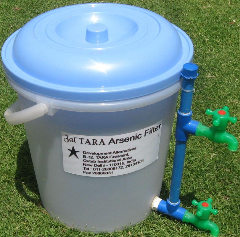 Development Alternative Initiative Jal-TARA Arsenic Filter Features: Can provide 15-20 litres per hour of arsenic free water (in safe limits less than 50 ppb from 400 ppb).