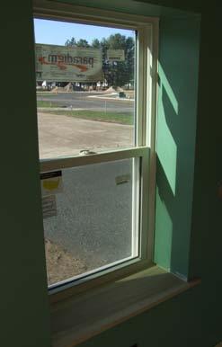 Framed openings for windows and doors usually are aligned square with the openings in the exterior walls for