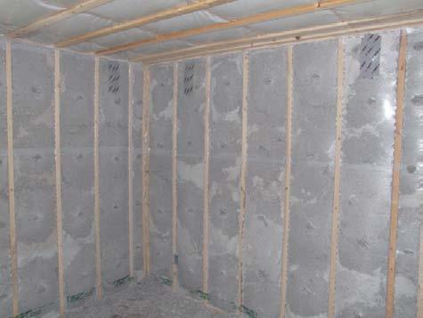walls; drilling is not necessary. Electrical boxes are installed normally on the interior wall.