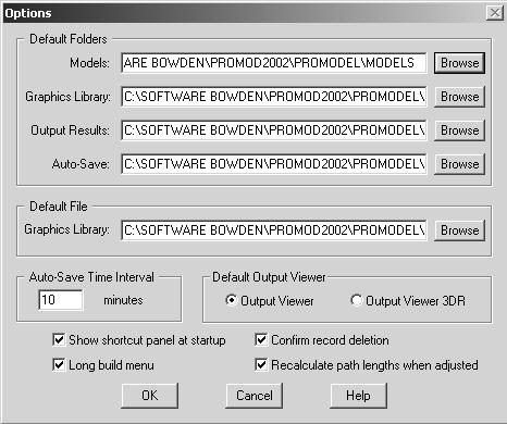 524 Part II Labs FIGURE L9.3 ProModel s Default Output Viewer set to Output Viewer. FIGURE L9.4 ProModel s Simulation Options window set to run five replications of the simulation.