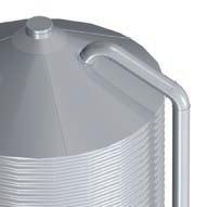 of feedstuffs in the silo Hopper with an Ø440 mm outlet; hopper inclination angle of 60