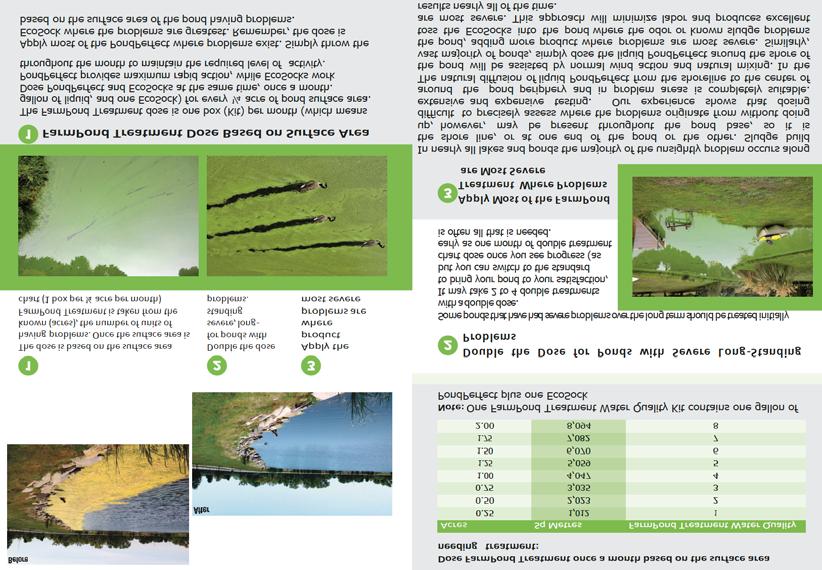 A. How to Determine the Correct FarmPond Treatment Dose For Your Specific Pond Follow these guidelines to make sure you get the best results and value from FarmPond Treatment.