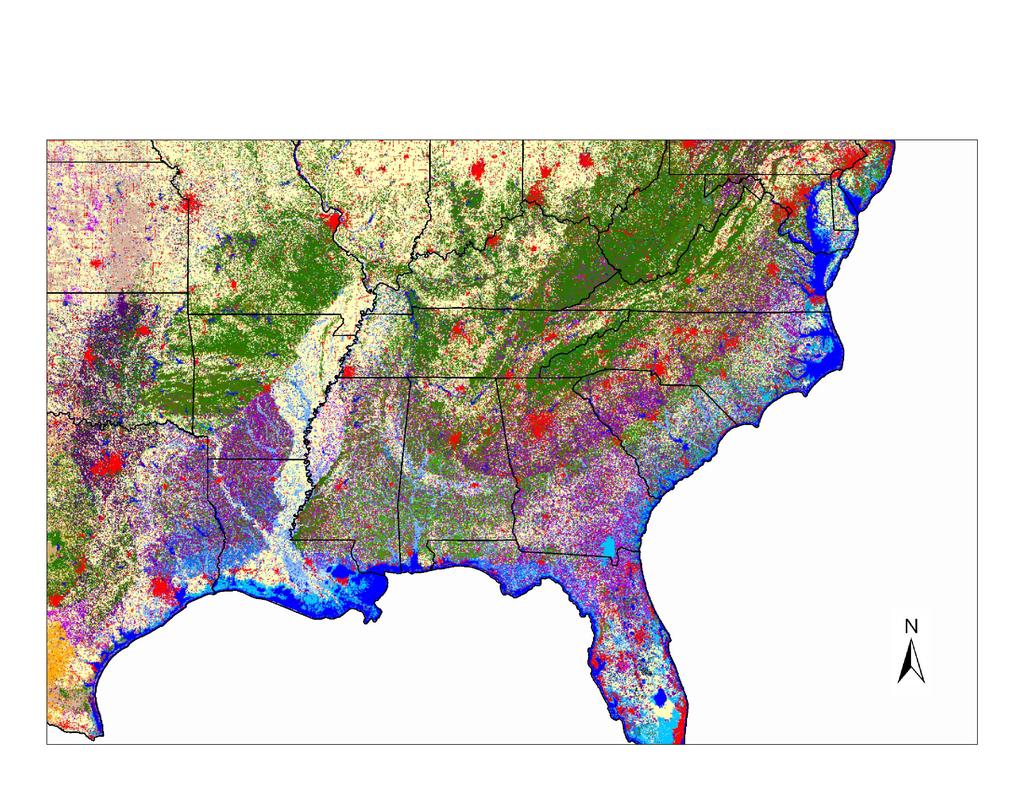 Urban Water Forest Disturbed Agriculture Land Use/Land Cover Southeastern
