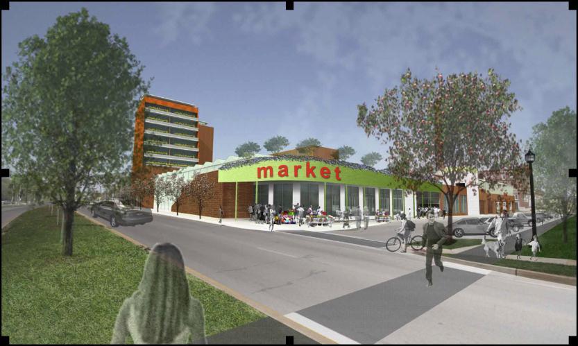 St. Louis Food Hub 33,000 sf Food Market featuring locally