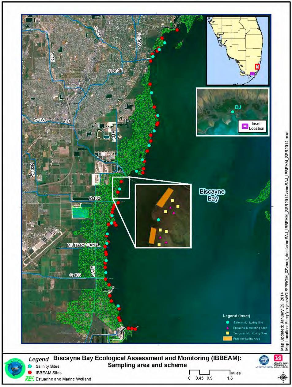 NPS Everglades National Park CERP-MAP Biscayne Bay Specific Objective: To reestablish a more mesohaline nearshore salinity regime to support natural diversity and abundance of SAV, fish and