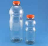 of round PET Beverage bottles with 38mm tamper evident caps Clear: 125 250 330 500 750 1000