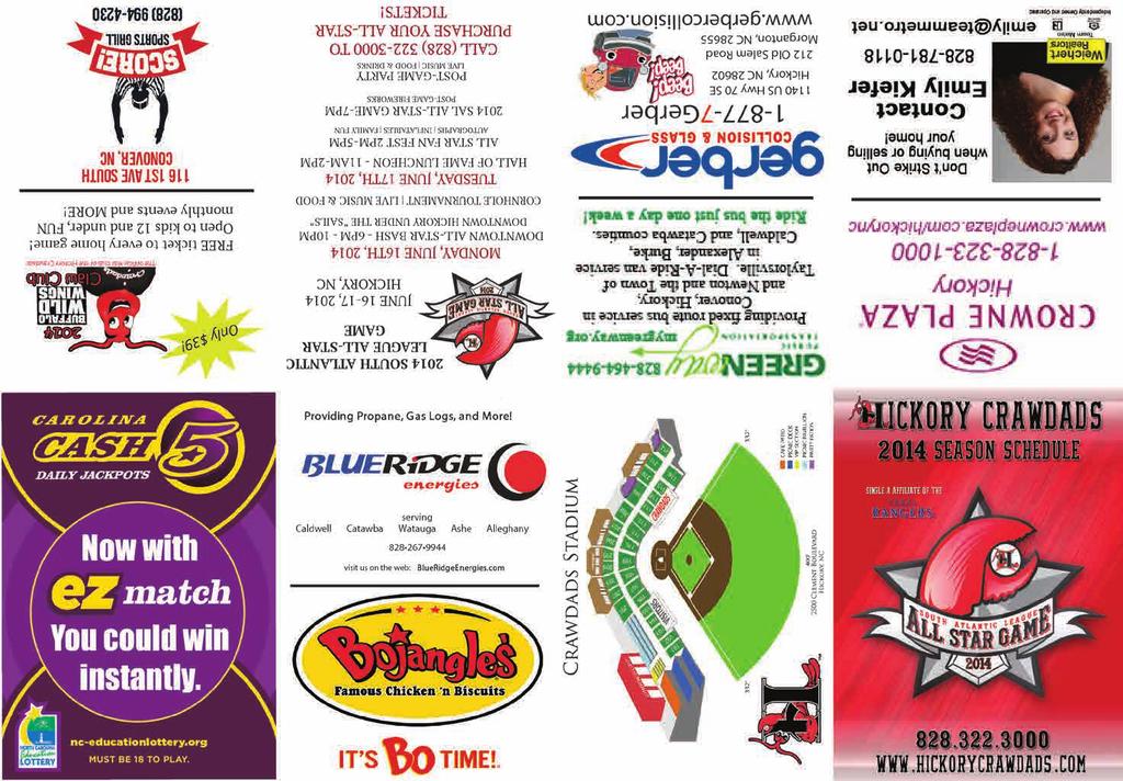 SCHEDULES POCKET SCHEDULE AD Pocket schedules are the #1 way our fans know when we re