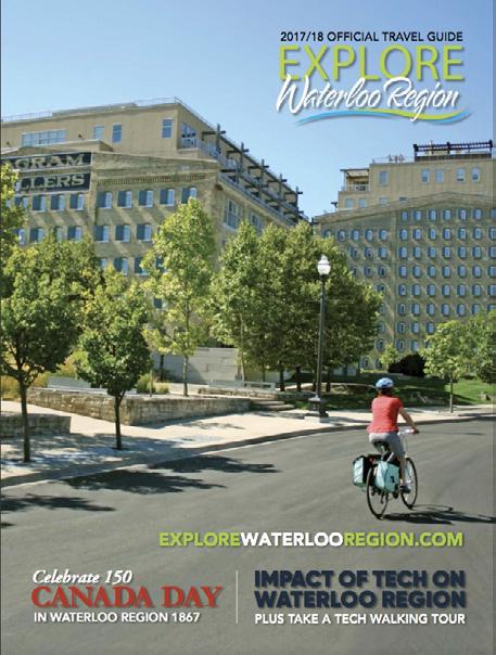 WRTMC partners also have the exclusive opportunity to buy into the following marketing add-ons: TOURISM GUIDE MARKETING OPPORTUNITIES The Official Explore Waterloo Region Travel Guide