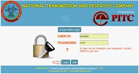Type-in USER ID and PASSWORD, Click the