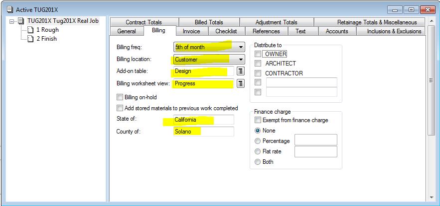 Tab as shown: Contract Based