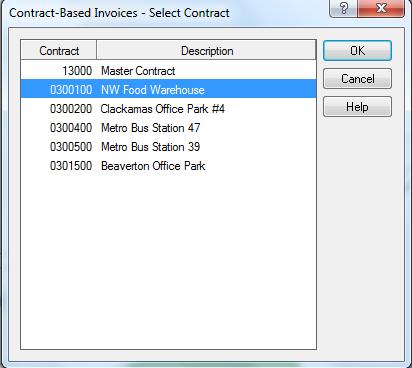 Contract Based Billing Workflow To generate a Contract Based